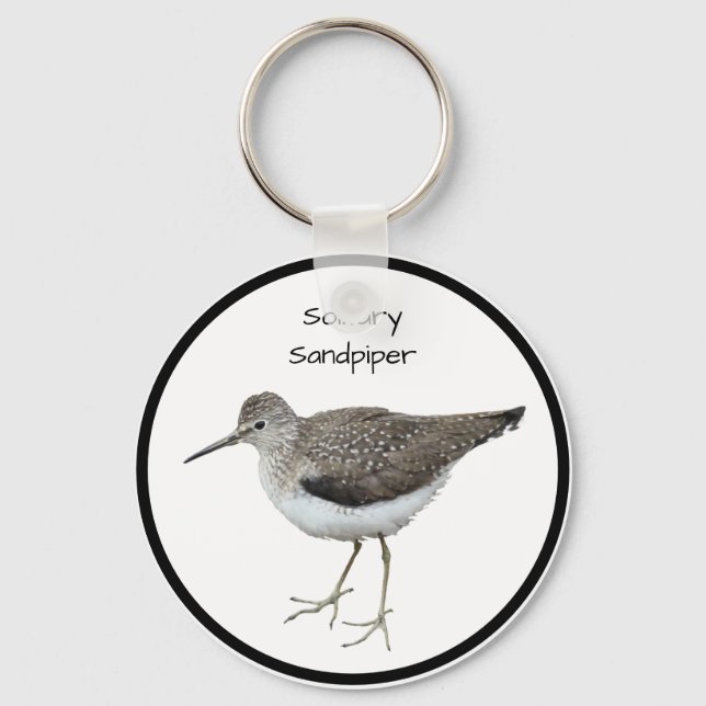 Solitary Sandpiper Key Ring (Front)