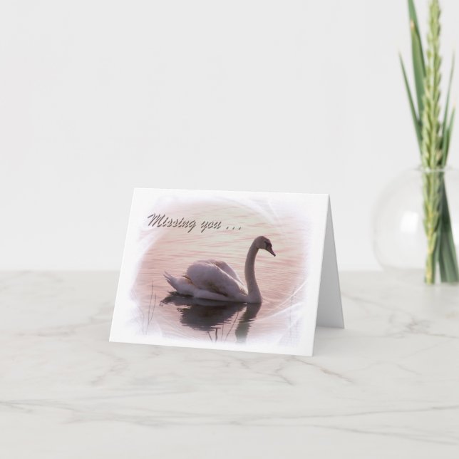 Solitary Swan Card (Front)