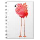 Solitary Tropical Pink Flamingo Notebook