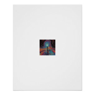 Solitary Walk Cosmic Vortex Poster