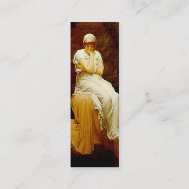 Solitude Bookmark by Frederick Lord Leighton Mini Business Card (Front)