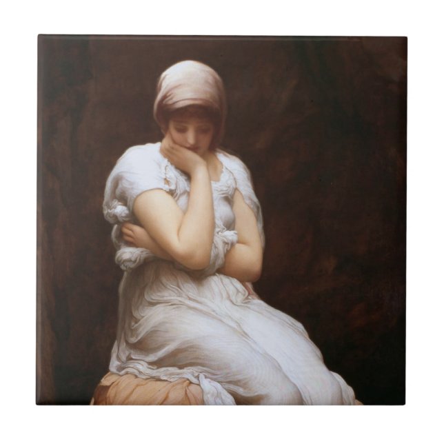 Solitude (by Frederic Leighton) Ceramic Tile (Front)