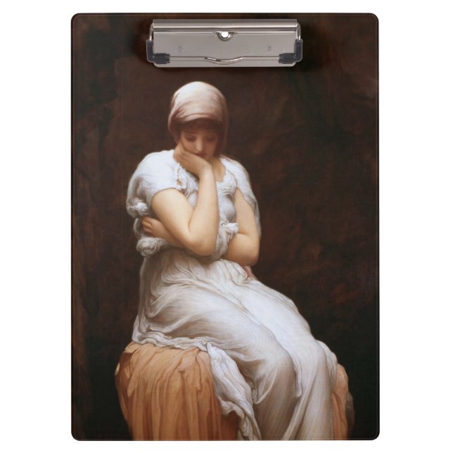Solitude (by Frederic Leighton) Clipboard (Front)