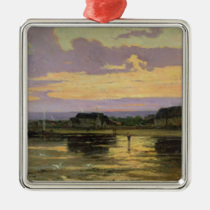 Solitude in the Evening, Morsalines Metal Ornament