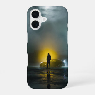 Solitude in the Glow: A Nocturnal Encounter iPhone 16 Case