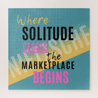 Solitude Introspection Introvert Nietzsche quote Jigsaw Puzzle