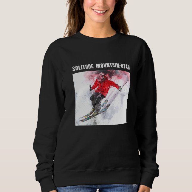 Solitude Mountain Utah Skiing Skier Ski Souvenir M Sweatshirt (Front)