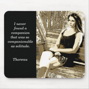 Solitude - Thoreau quote - mouse pad