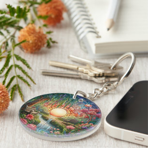 Solitudes Sanctuary A Ceramic Path to Reflection Key Ring