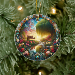 Solitudes Sanctuary A Ceramic Path to Reflection Ornament