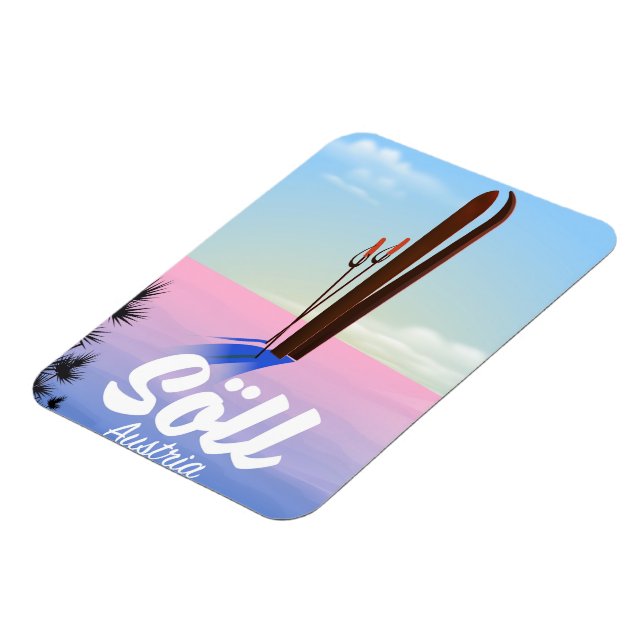 Söll, Austria Ski travel poster Magnet (Left Side)