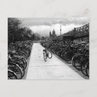 Solo Bike Parking Amsterdam Black and White