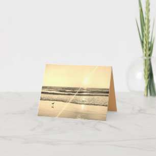 Solo Bird and Ray of Hope Card in Sepia
