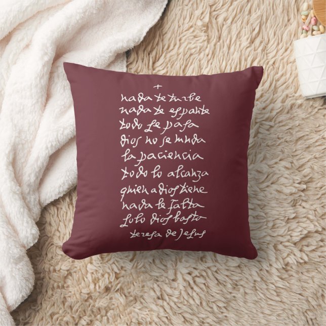 Solo Dios basta (Let nothing disturb thee) Cushion (Blanket)
