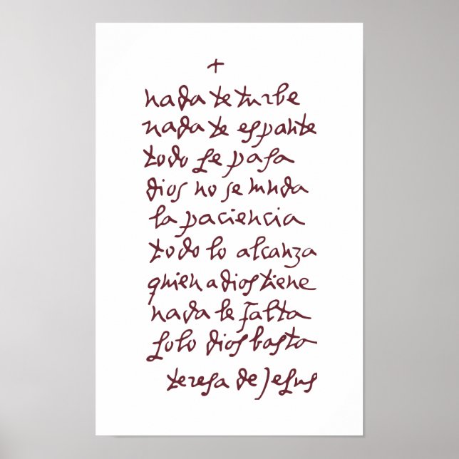 Solo Dios basta (Let nothing disturb thee) Poster (Front)