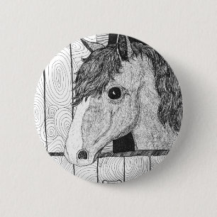 Solo Horse Art 6 Cm Round Badge