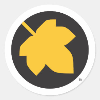 Solo leaf classic round sticker