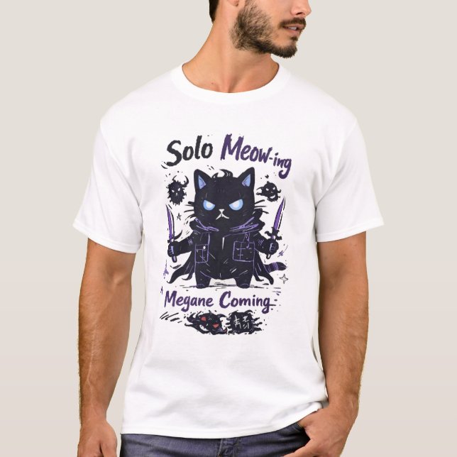 Solo Meow-ing – Shadow Hunter Cat Parody T-Shirt (Front)