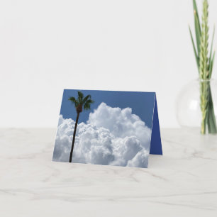 Solo Palm in Clouds Card