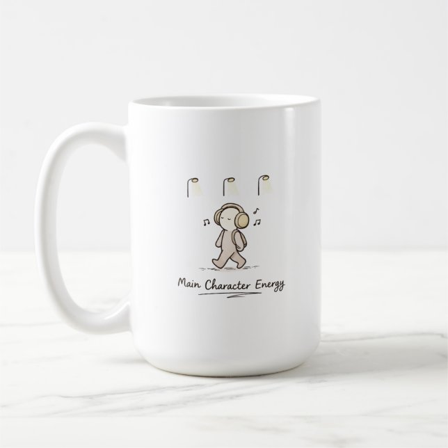 Solo Walk Headphones Main Character  Coffee Mug (Left)