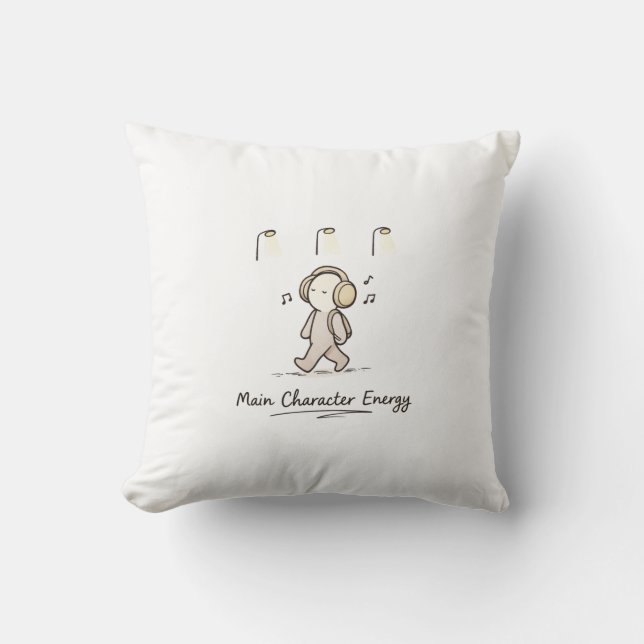 Solo Walk Headphones Main Character  Cushion (Front)