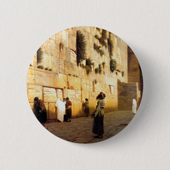 Soloman's Wall Jerusalem, Jean-Leon Gerome 6 Cm Round Badge (Front)