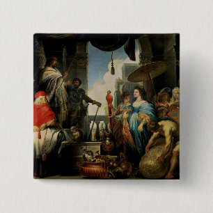 Solomon and the Queen of Sheba 15 Cm Square Badge