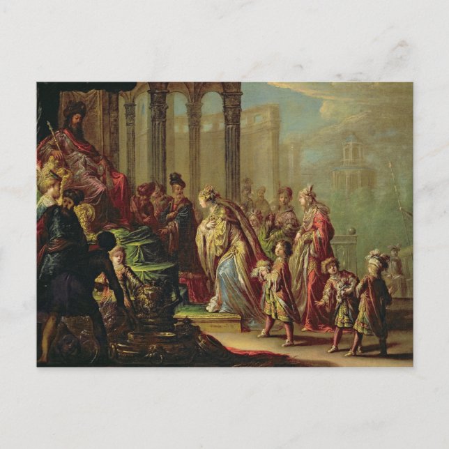Solomon and the Queen of Sheba, or Esther before A Postcard (Front)