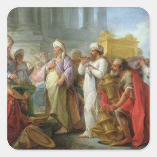 Solomon Before the Ark of the Covenant, 1747 Square Sticker