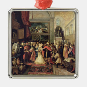 Solomon in the Treasury of the Temple, 1633 Metal Ornament