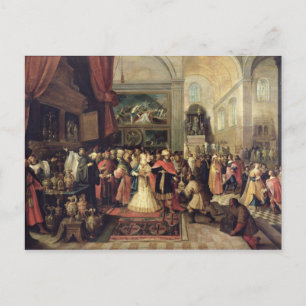 Solomon in the Treasury of the Temple, 1633 Postcard