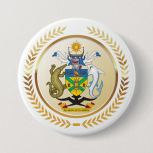 Solomon Islands Coat of Arms 7.5 Cm Round Badge