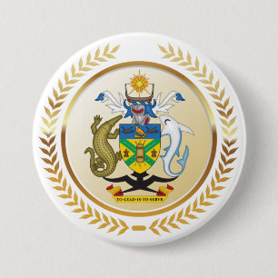 Solomon Islands Coat of Arms 7.5 Cm Round Badge