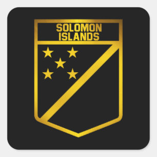 Solomon Islands Emblem Square Sticker