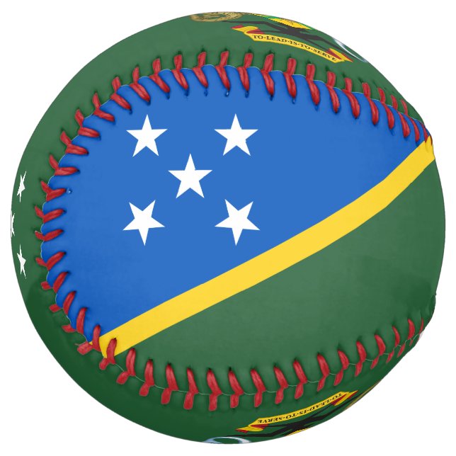 Solomon Islands Flag and Coat of Arms Patriotic Softball (Front Left)
