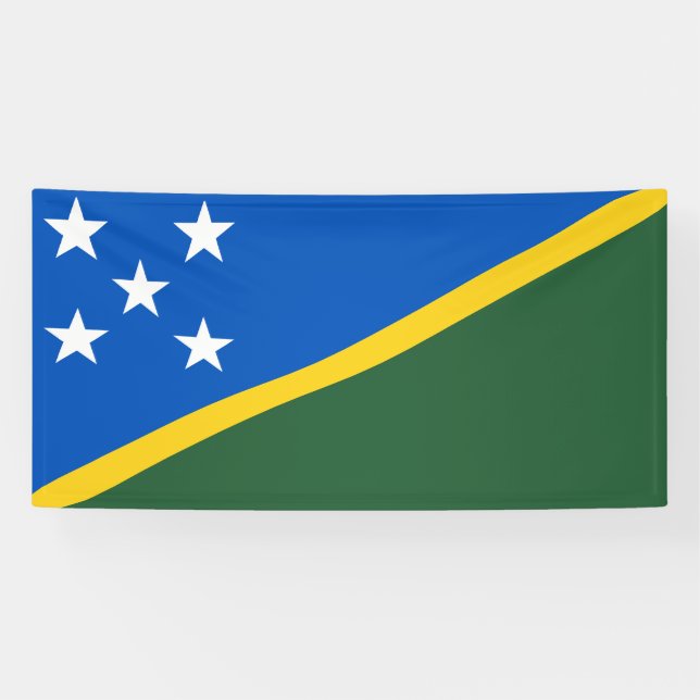 Solomon Islands Flag Banner (Horizontal)