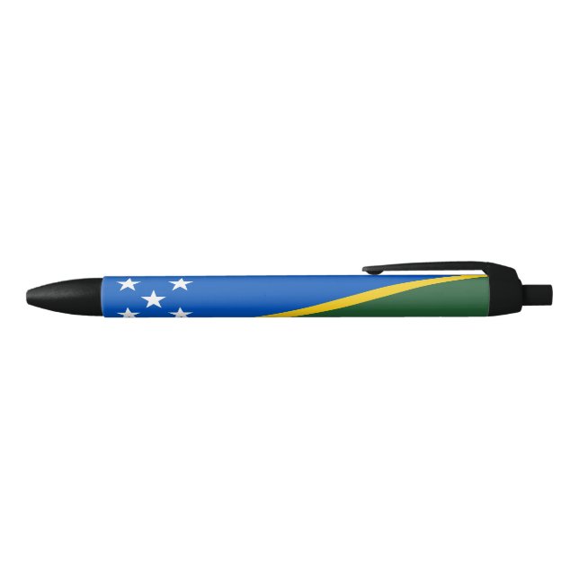 Solomon Islands Flag Black Ink Pen (Top)