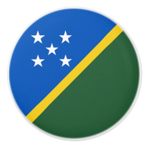 Solomon Islands Flag Ceramic Knob