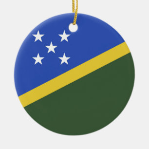 Solomon Islands flag Ceramic Ornament