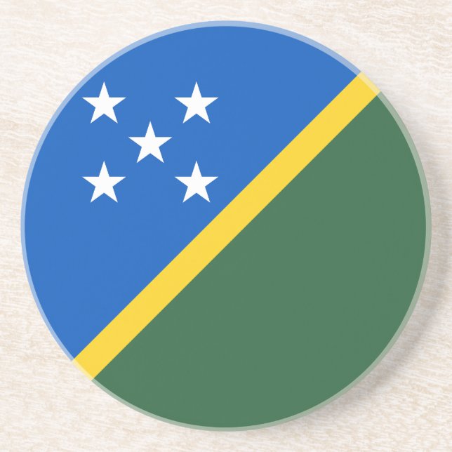 Solomon Islands Flag Coaster (Front)