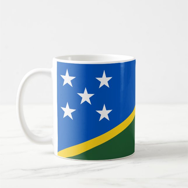 Solomon Islands Flag Coffee Mug (Left)