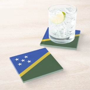 Solomon Islands flag Glass Coaster