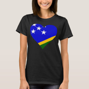 Solomon Islands Flag Heart Love Solomon Islands T-Shirt