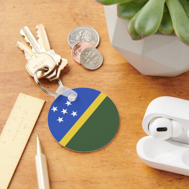 Solomon Islands flag Key Ring (Desk)