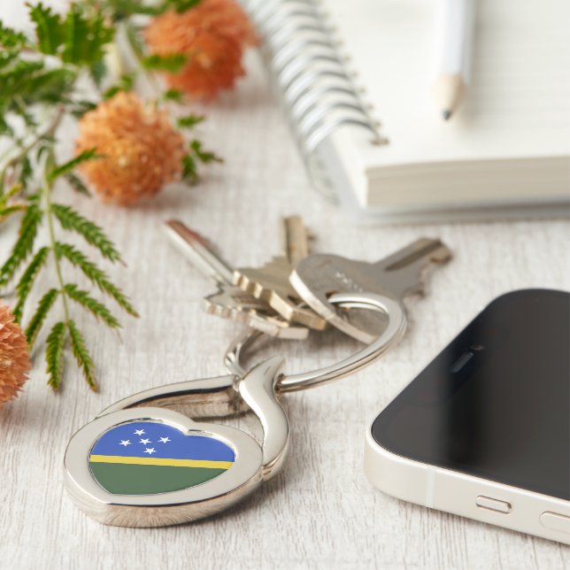 Solomon Islands flag Key Ring (Side)