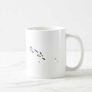 Solomon Islands flag map Coffee Mug