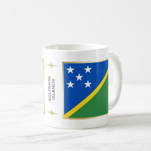 Solomon Islands Flag + Map Mug