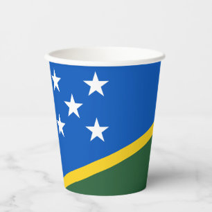 Solomon Islands Flag Paper Cups