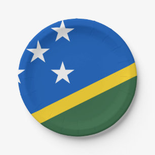 Solomon Islands Flag Paper Plate