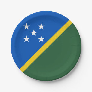 Solomon Islands Flag Paper Plate